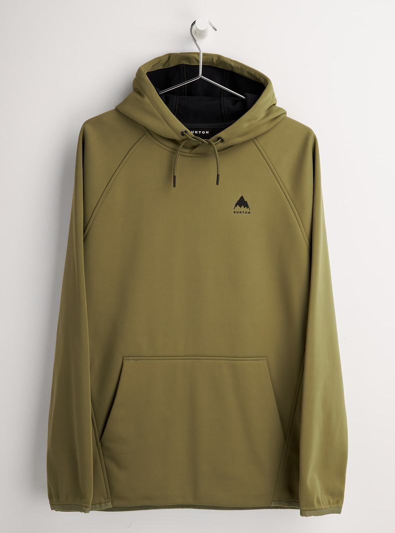 Olive Burton Crown Weatherproof Pullover Fleece Men's Sweatshirts | CPLWVX641