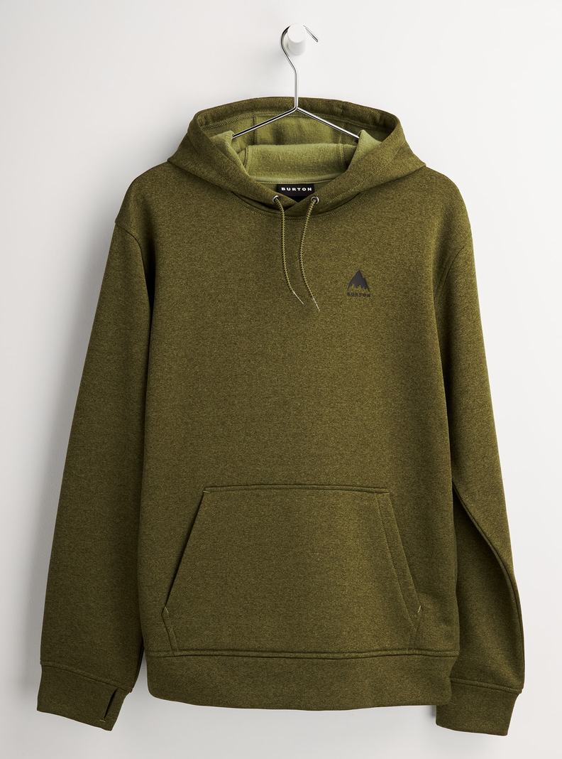 Olive Burton Oak Pullover Men's Hoodies | NHYRLM624