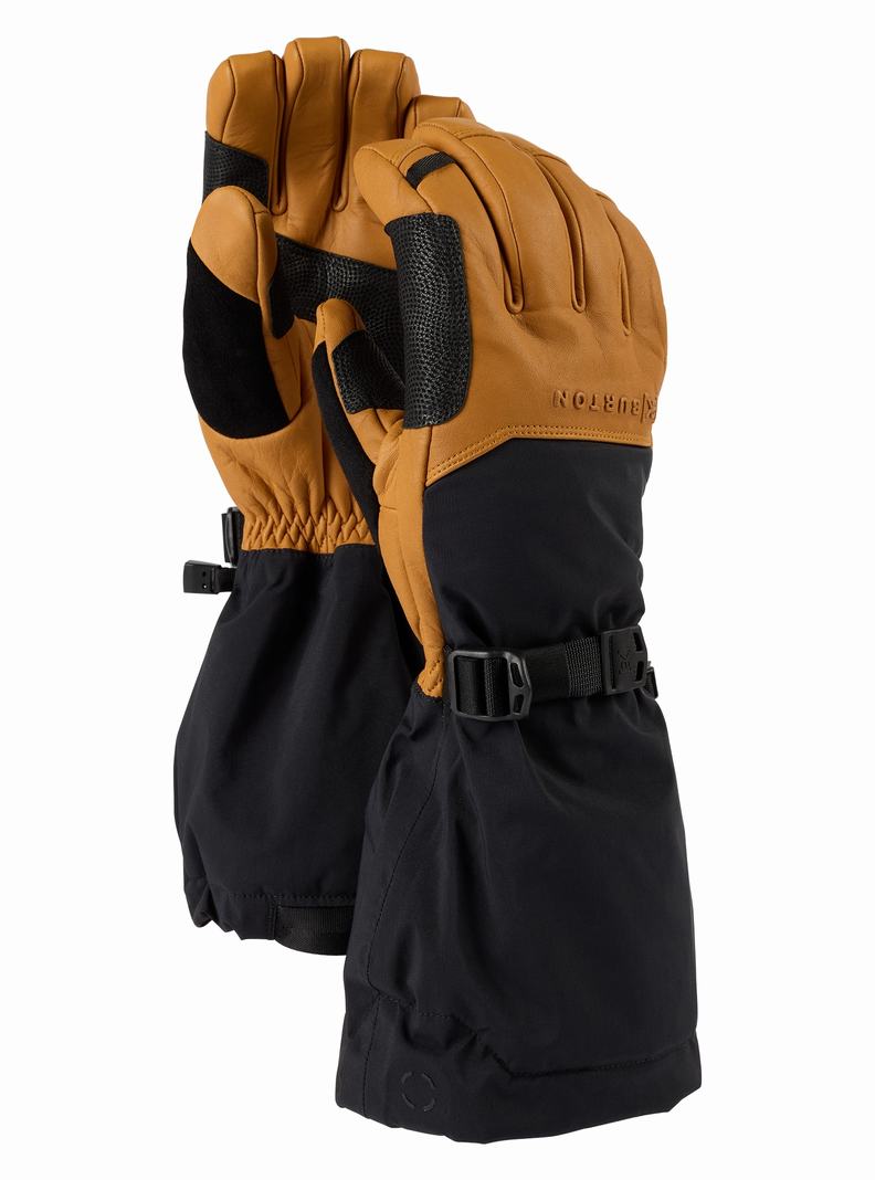 Orange / Black Burton [ak] Expedition GORE-TEX Men's Ski Gloves | HUEDGT543