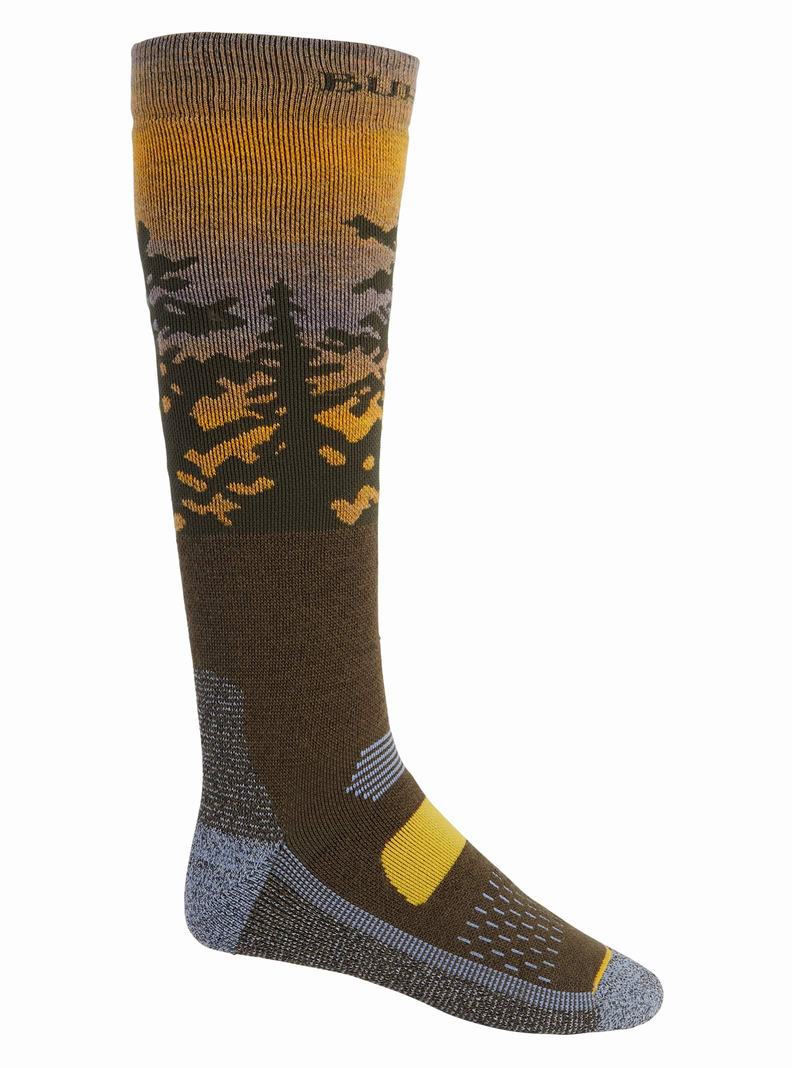 Orange Burton Performance Midweight Men's Socks | PAVNUW046