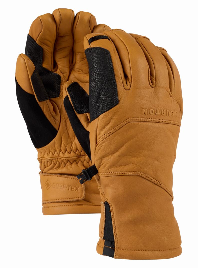 Orange Burton [ak] Clutch GORE-TEX Leather Men's Ski Gloves | SWEBMY456