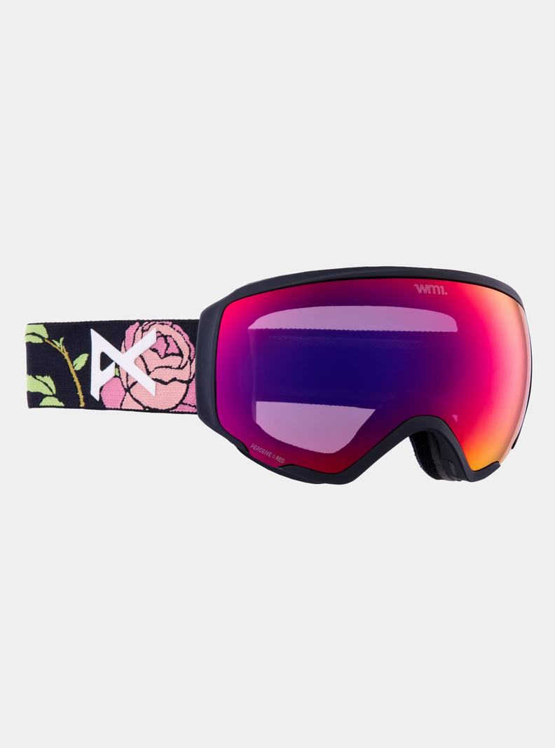 Orange Red Burton Anon WM1 Goggles + Bonus Lens + MFI® Face Mask Women's Ski Goggles | WCYQTJ483