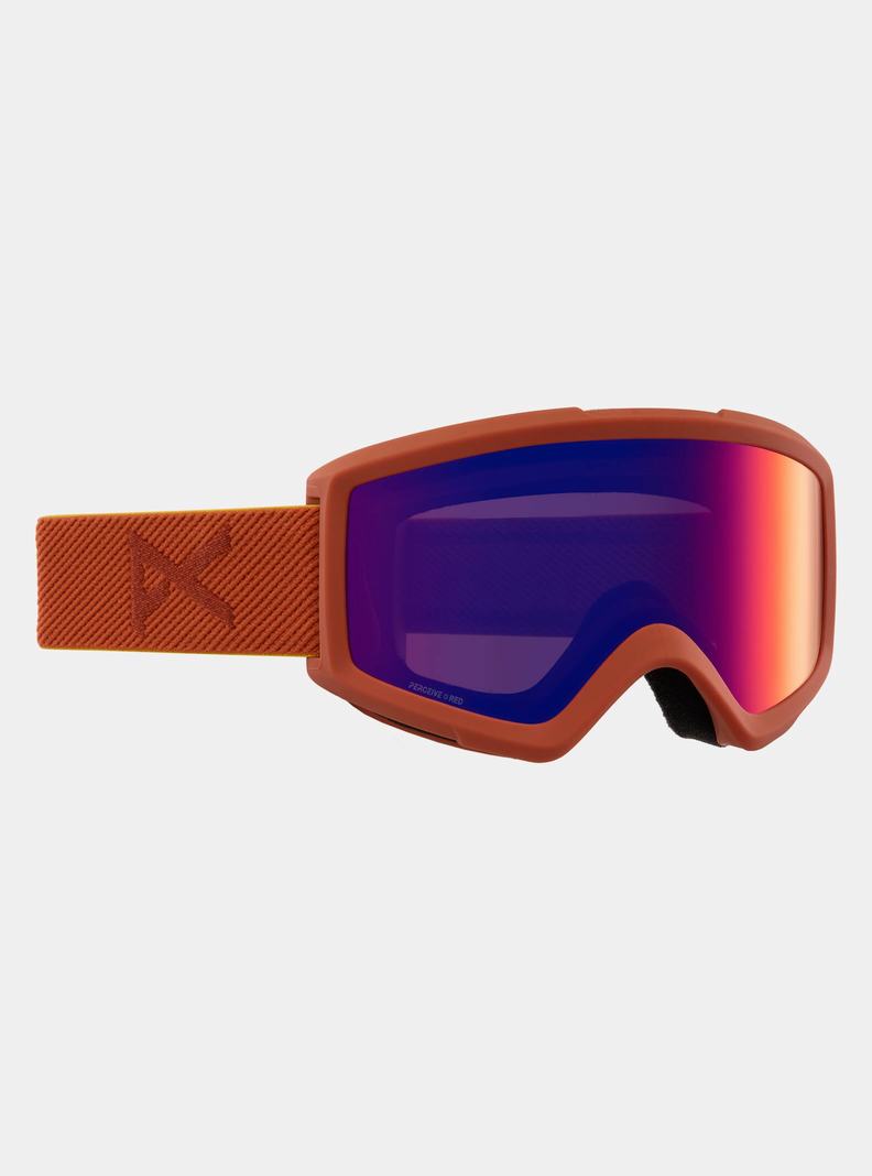 Orange Red / / Burton Anon Helix 2.0 Perceive Goggles + Bonus Lens Men's Ski Goggles | VTXIZM026