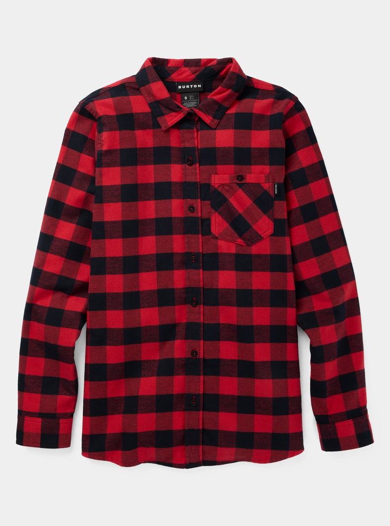 Pink Burton Favorite Long Sleeve Flannel Women's Shirts | CSDIYR350