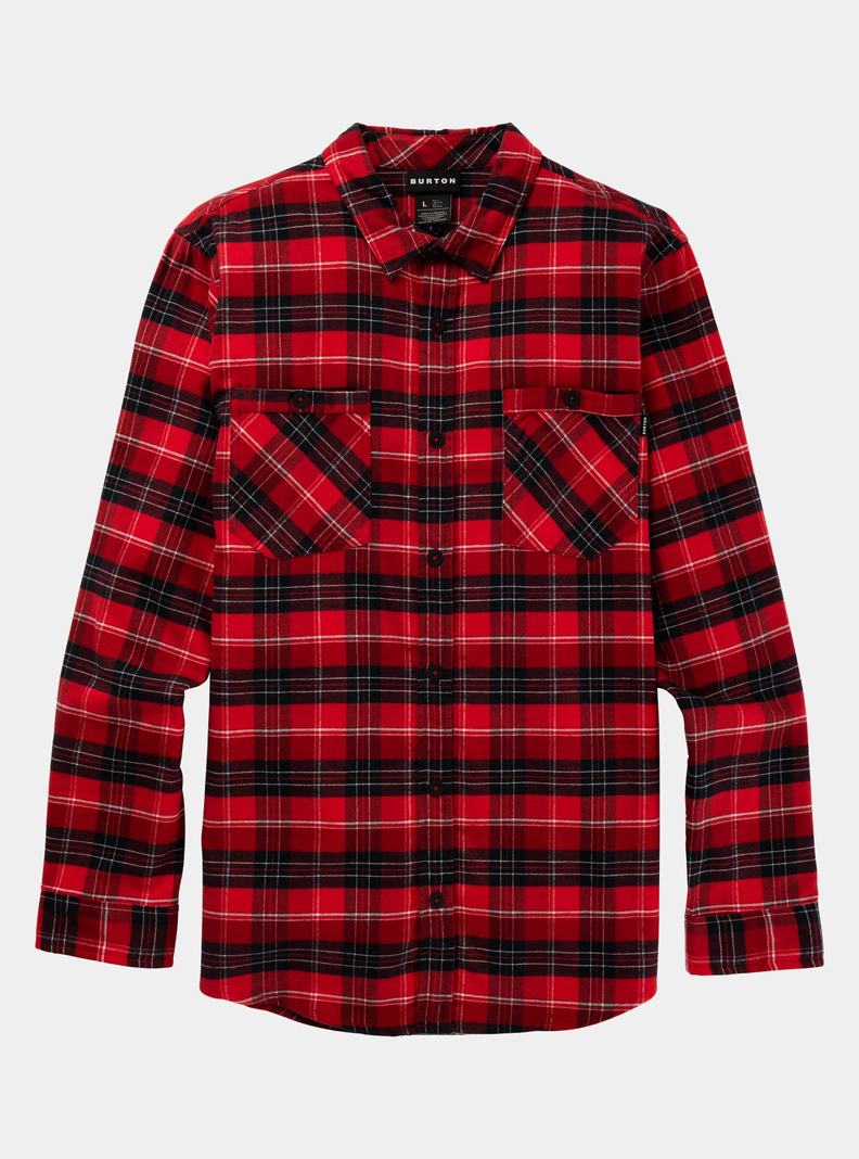 Pink Burton Favorite Long Sleeve Flannel Men's Shirts | NZEVHK853