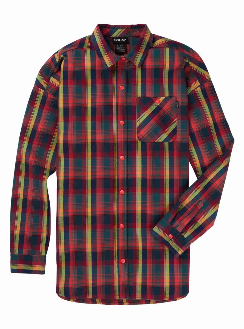 Pink Burton Stretch Grace Performance Flannel Women's Shirts | RJWIXA923