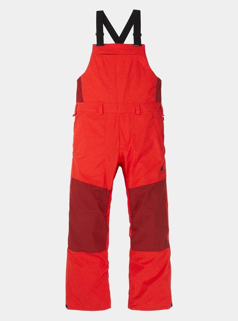 Pink / Orange Pink Burton Snowdial Men's Bibs | TZOFGP845