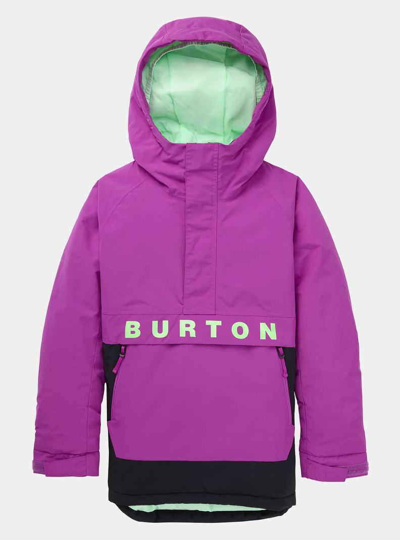 Purple / Black Burton Frostner 2L Anorak Kids' Ski Jackets | RSCZPV071