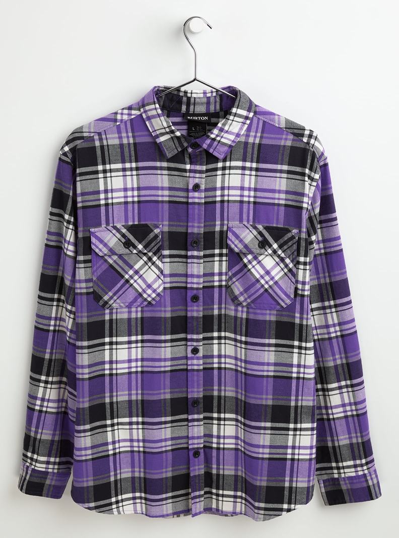 Purple Burton Brighton Flannel Men's Shirts | QUSHBE182