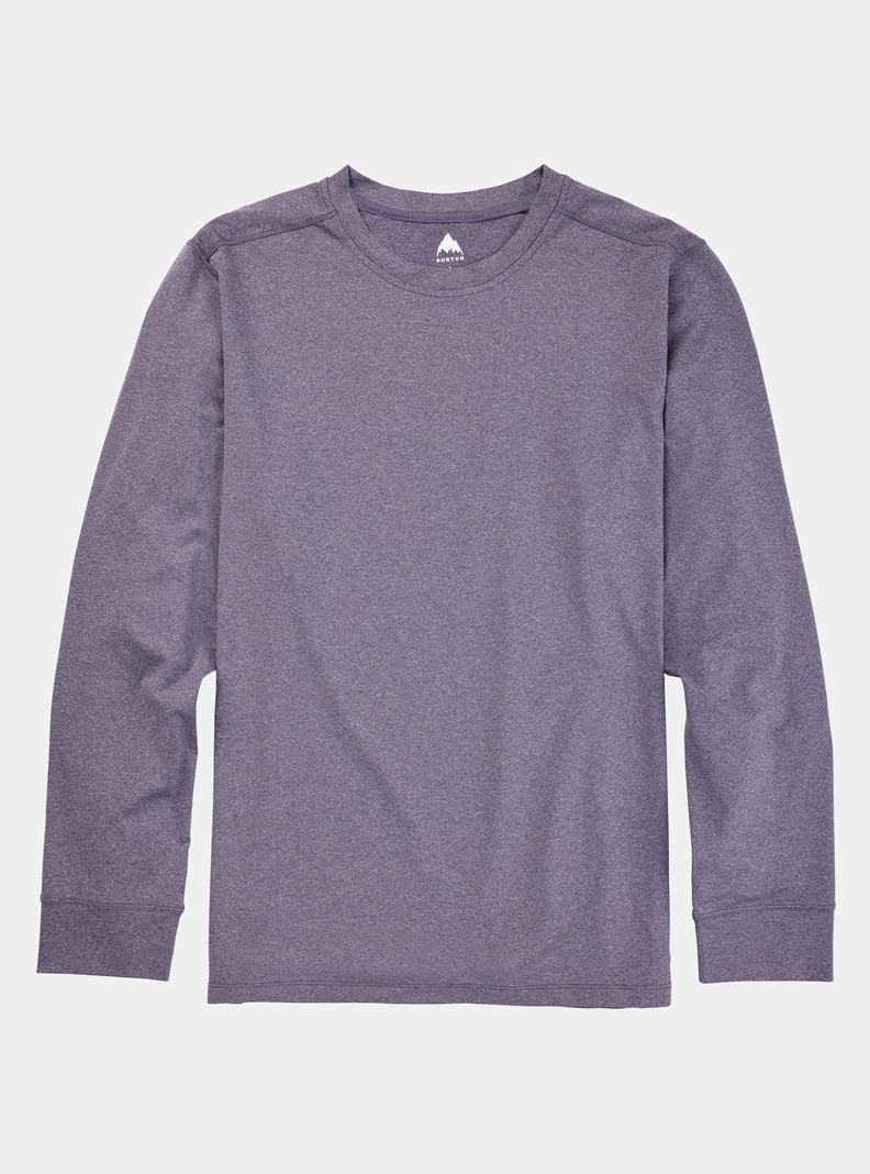 Purple Burton Multipath Essential Tech Long Sleeve Men's Base Layer Top | HVRNIA961