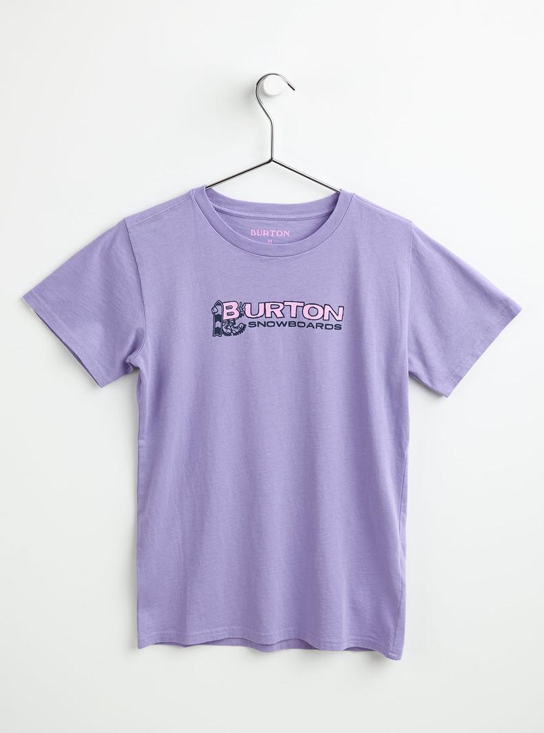 Purple Burton Pinecrest Short Sleeve Kids' T-Shirts | DIVEQY326