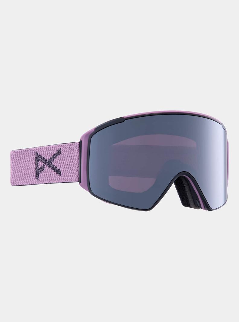 Purple / Orange / Black Burton Anon M4S Goggles (Cylindrical) + Bonus Lens + MFI® Face Mask Women's Ski Goggles | CEGTPH917