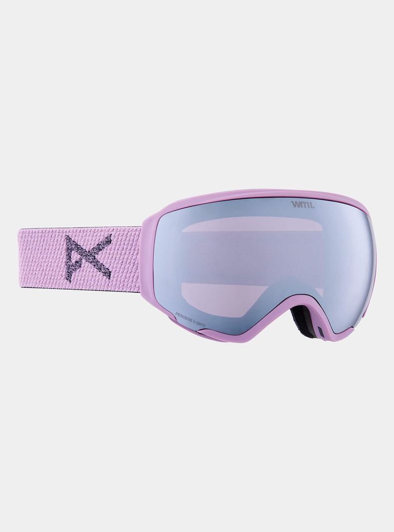 Purple / Orange / Black Burton Anon WM1 Low Bridge Fit Goggles + Bonus Lens + MFI® Face Mask Men's Ski Goggles | BASHNC374