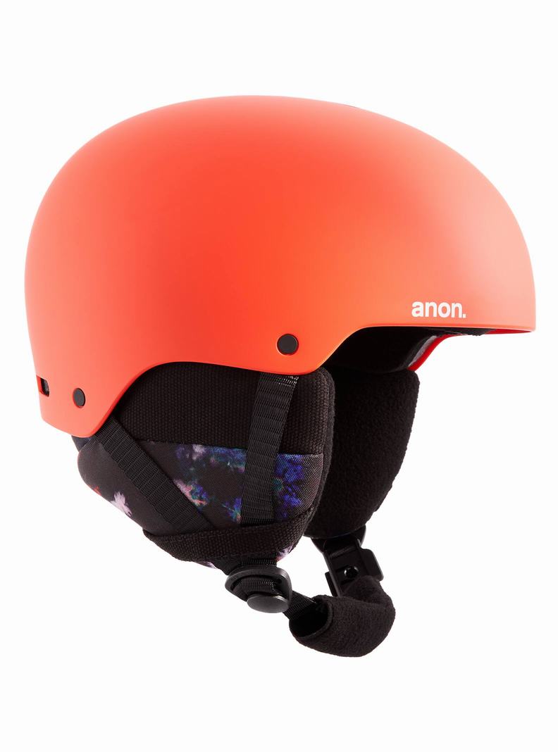 Red Burton Anon Rime 3 Kids' Snowboard Helmets | UONDBQ172