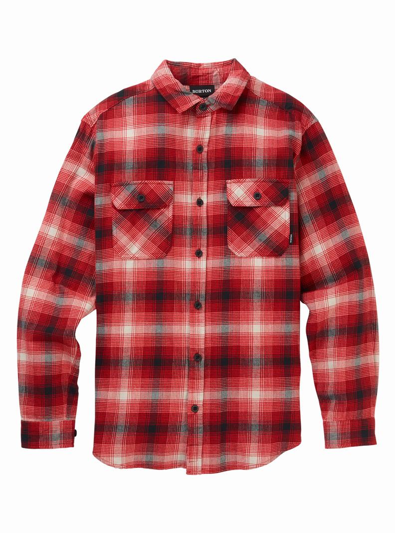 Red Burton Brighton Flannel Men's Shirts | OBHWRU589