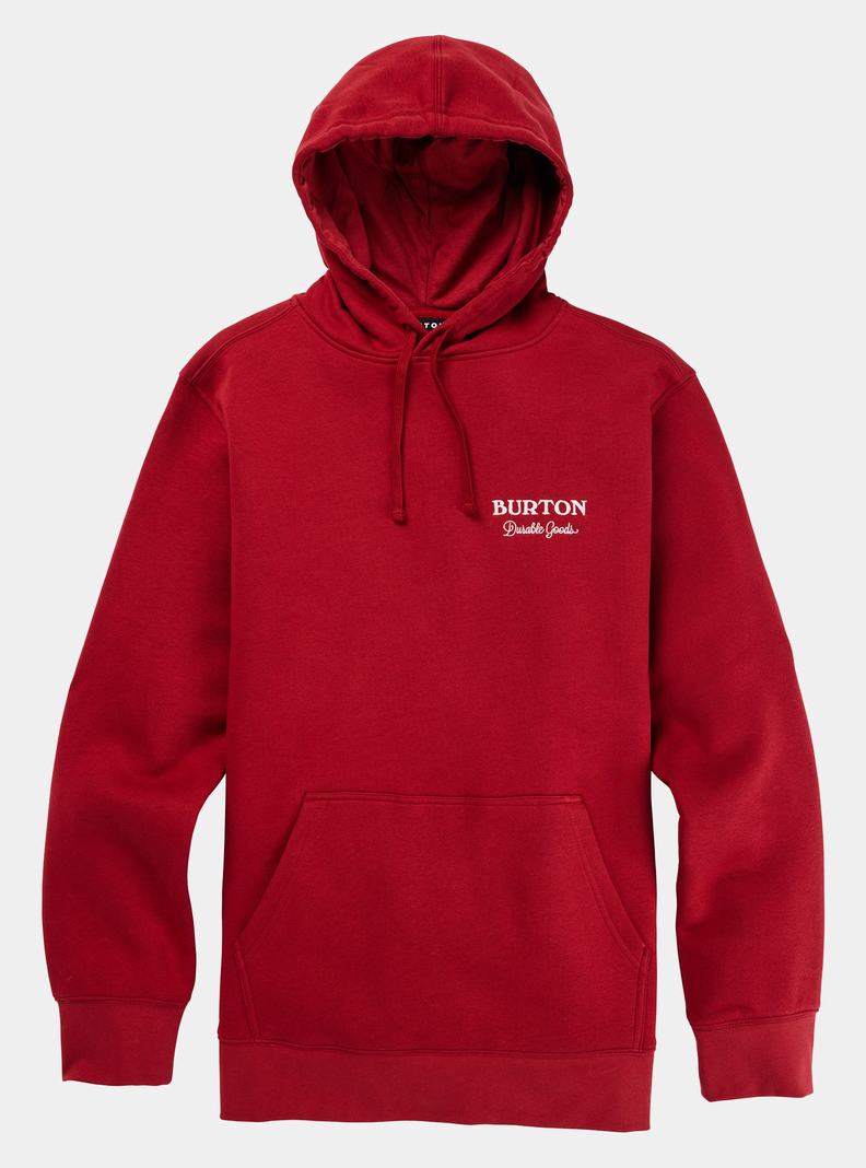 Red Burton Durable Goods Pullover Men's Hoodies | IPXDYT184