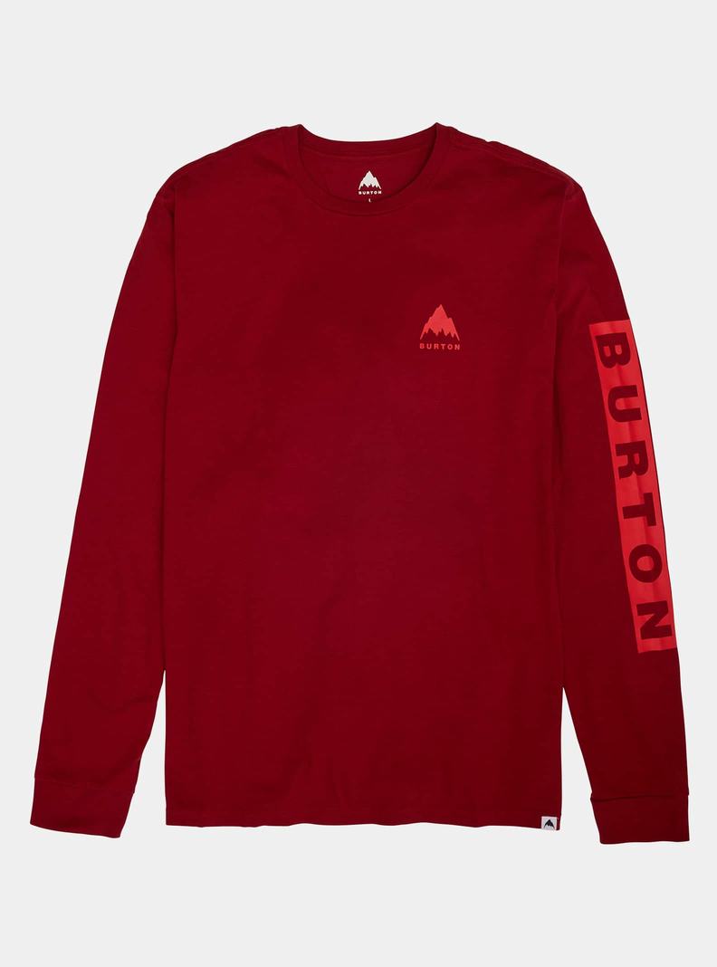 Red Burton Elite Long Sleeve Men's T-Shirts | DEWVKP835