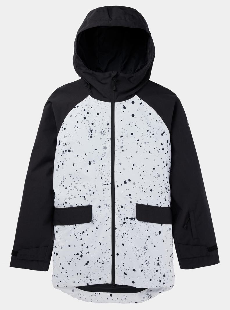 White / Black Burton Lalik 2L Women's Ski Jackets | WBNMJE876