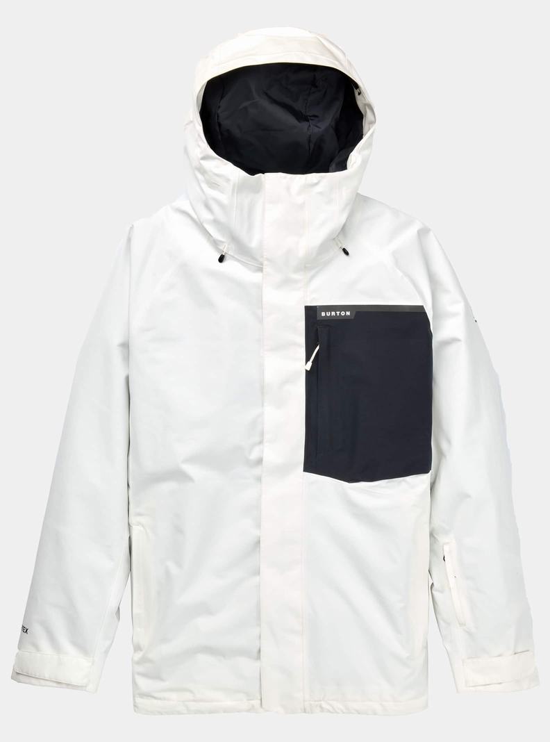 White / Black Burton Powline GORE-TEX 2L Men's Ski Jackets | VRIAQY096