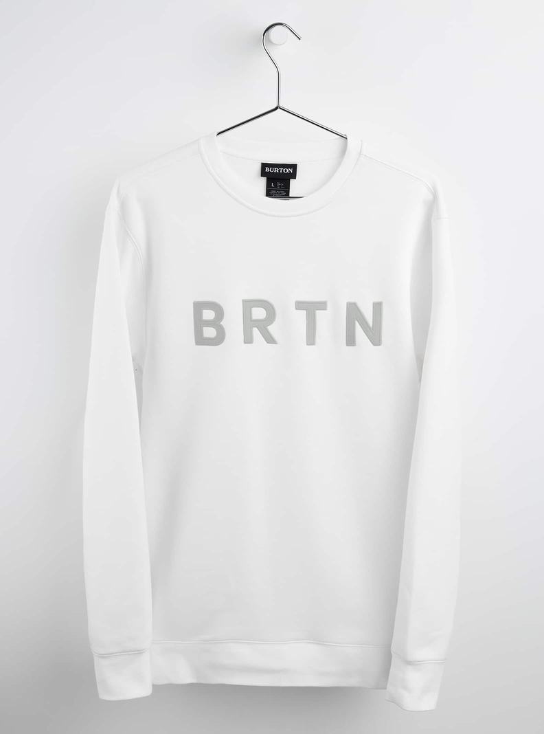 White Burton BRTN Crew Men's Sweatshirts | HLZYDU374