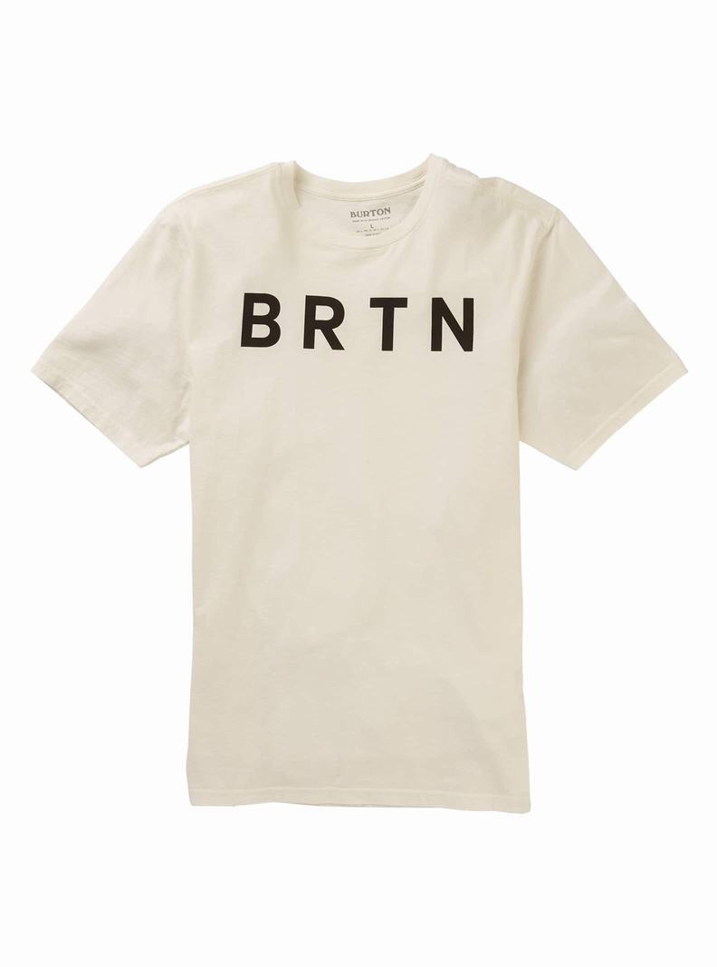 White Burton BRTN Short Sleeve Men's T-Shirts | ADIHZB719