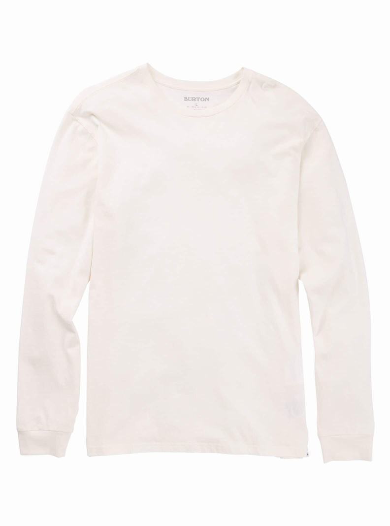 White Burton Classic Long Sleeve Men's T-Shirts | UIPLZT356