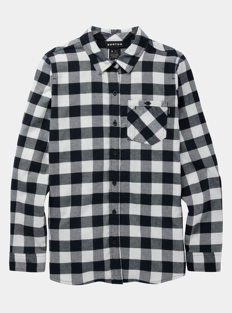 White Burton Favorite Long Sleeve Flannel Women's Shirts | IRXUDZ685