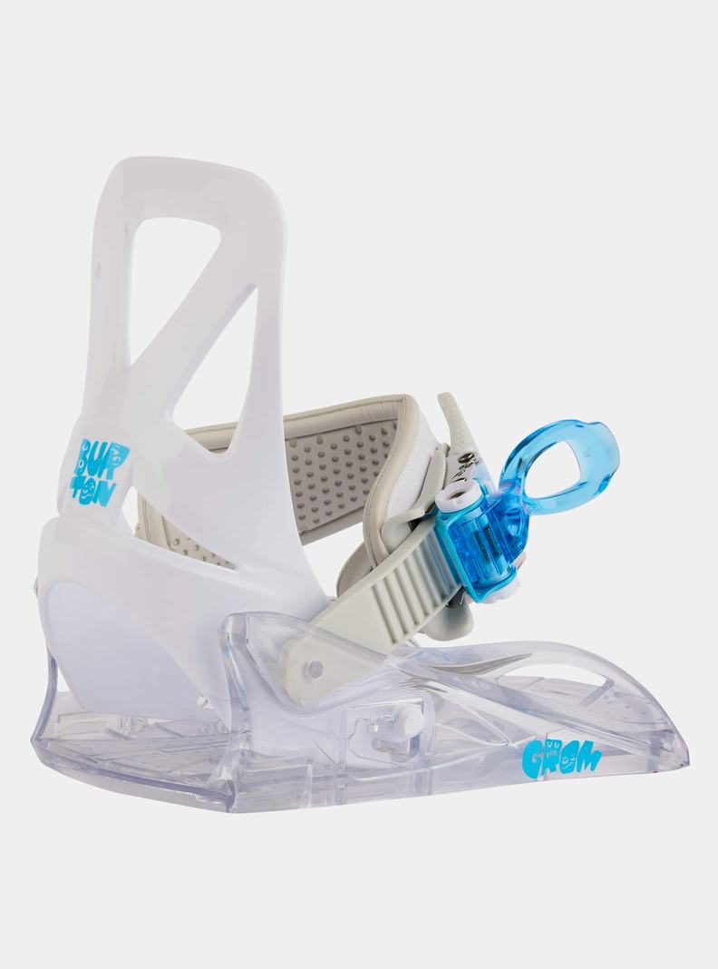 White Burton Grom Disc Kids' Snowboard Bindings | TKJUFL459