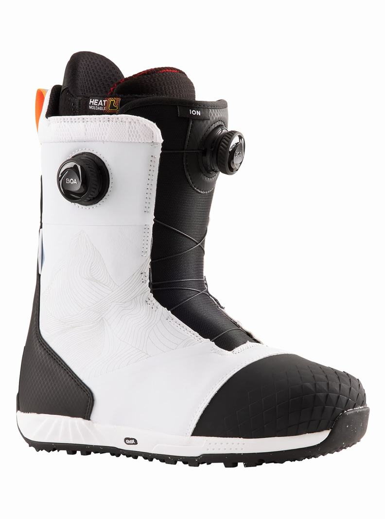 White Burton Ion BOA® Men's Snowboard Boots | EIFPUG025