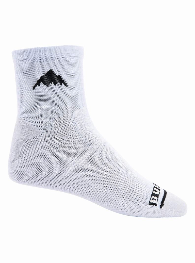 White Burton Lightweight Quarter Crew Women's Socks | QZWRBO814