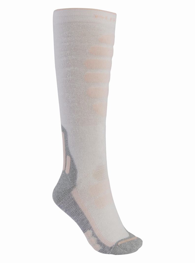 White Burton Performance + Midweight Women's Socks | KWCVYL503