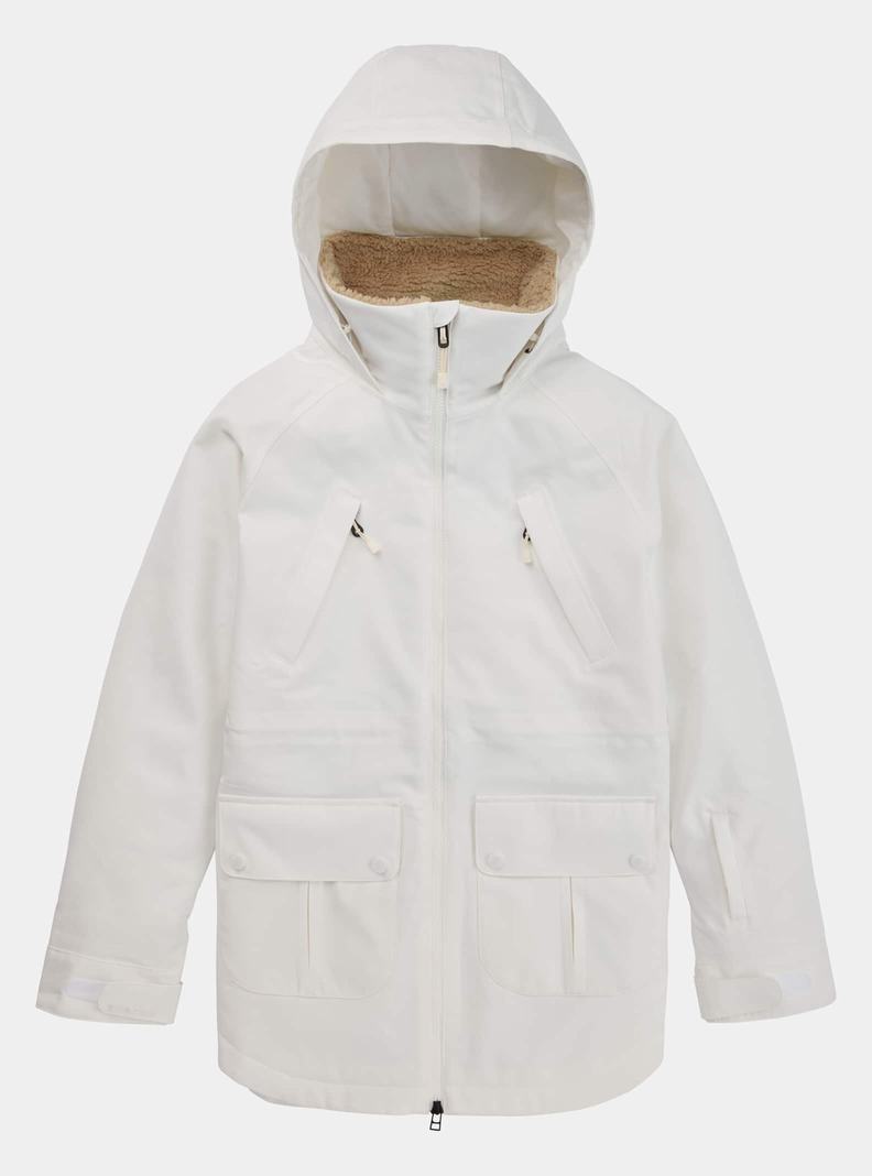 White Burton Prowess Women's Ski Jackets | OKLSDI087