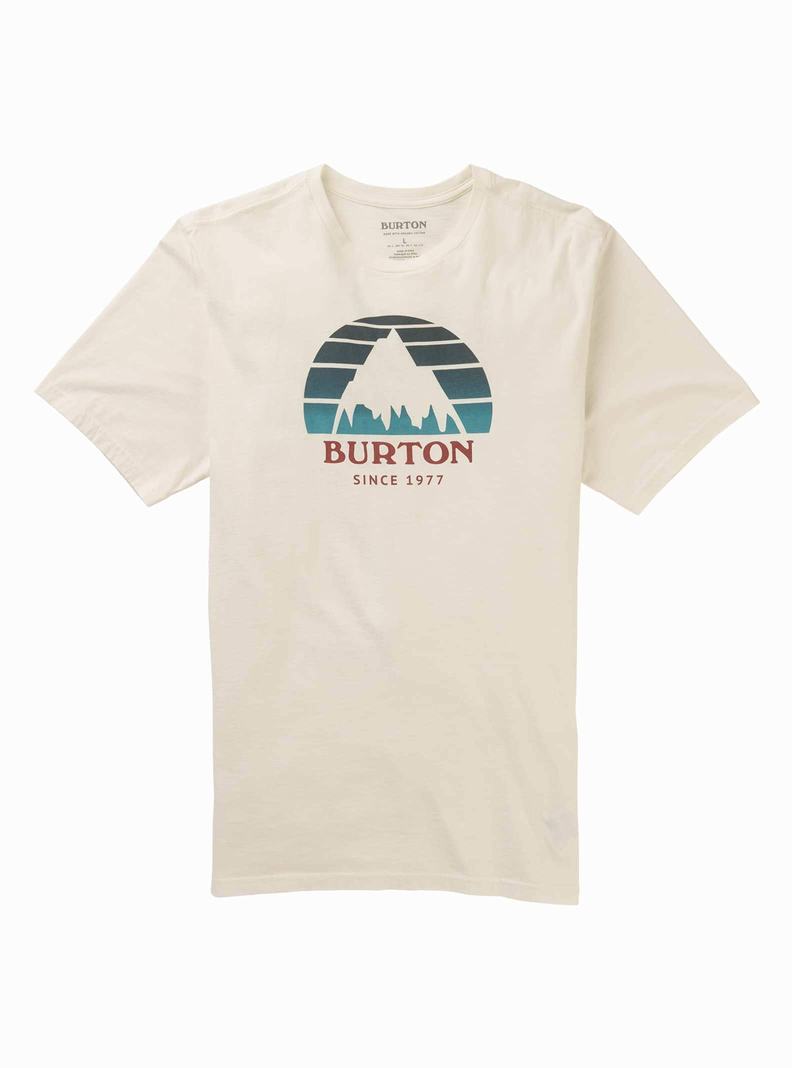 White Burton Underhill Short Sleeve Men's T-Shirts | CNJRGZ583