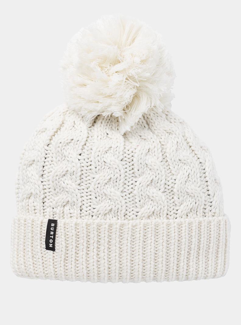 White Burton Zippy Fleece-Lined Women's Beanie | VSNLFQ473