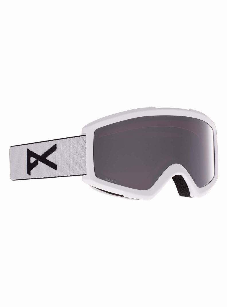 White / Orange / Black Burton Anon Helix 2.0 Low Bridge Fit Men's Ski Goggles | PVXHDE748