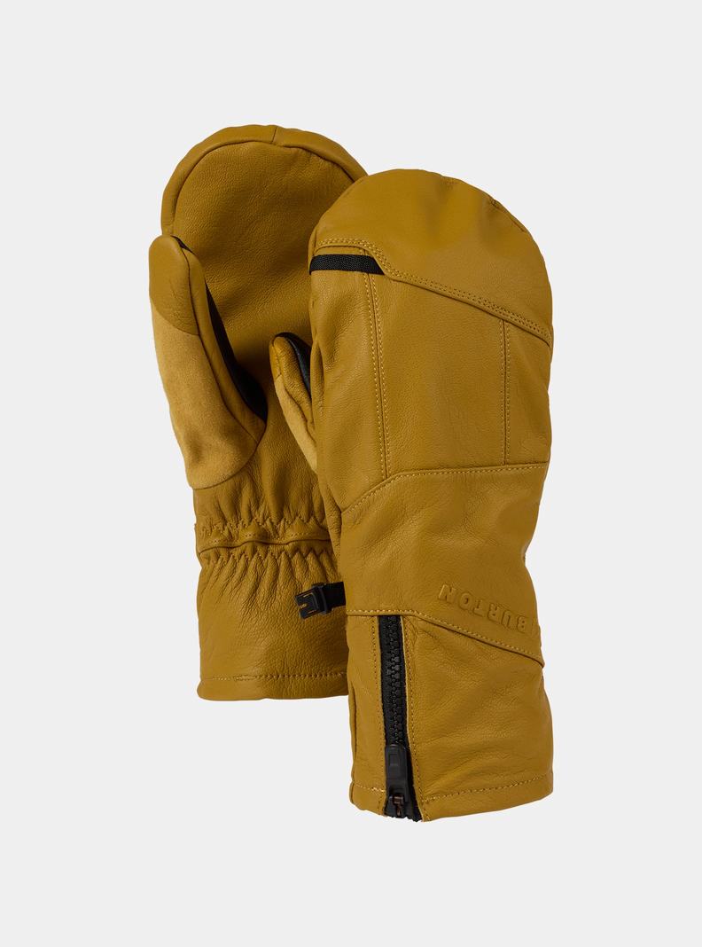 Yellow Burton [ak] Leather Tech Women's Ski Mittens | VGWYAH194