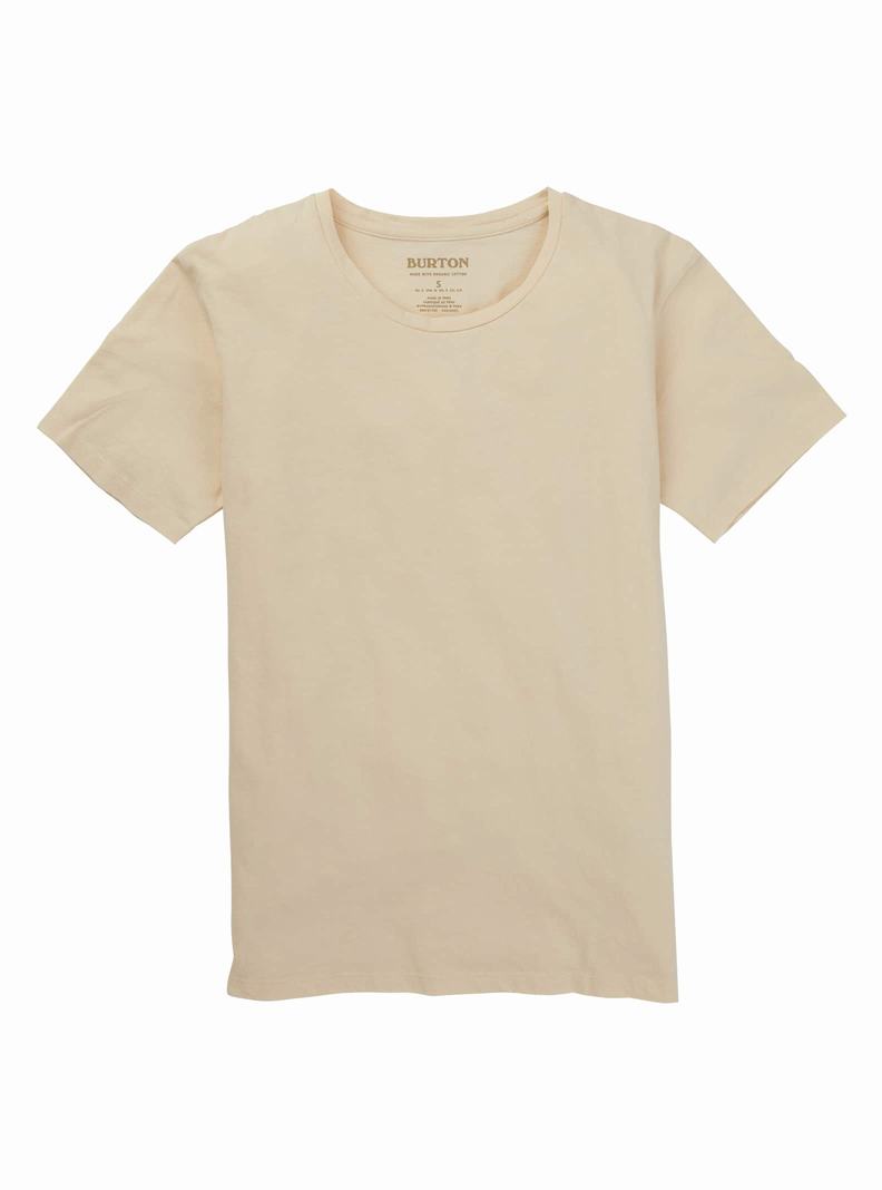 Beige Burton Classic Short Sleeve Women\'s T-Shirts | POGWXE034