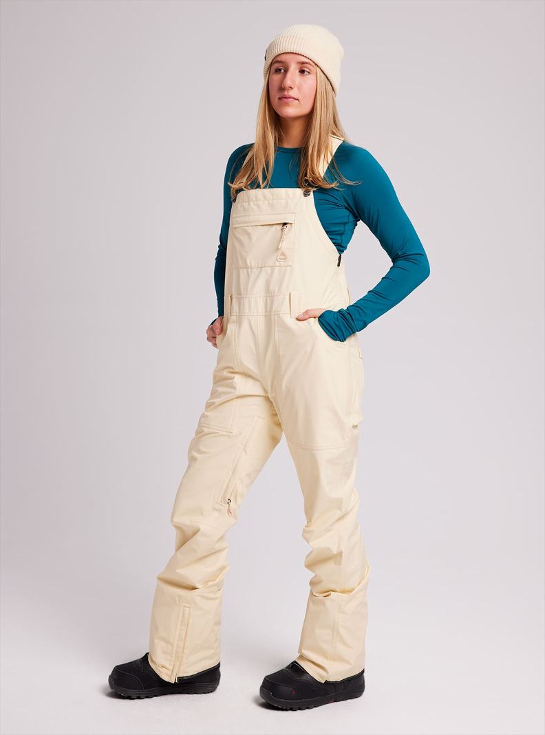 Beige Burton GORE-TEX Avalon Women's Bibs | QUPMOR027