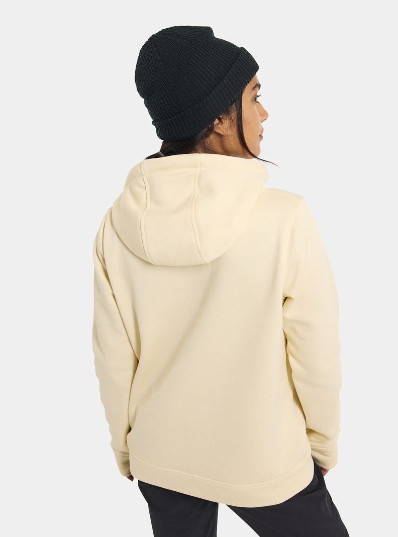 Beige Burton Oak Pullover Hoodie Women's Sweatshirts | SWGLYA964