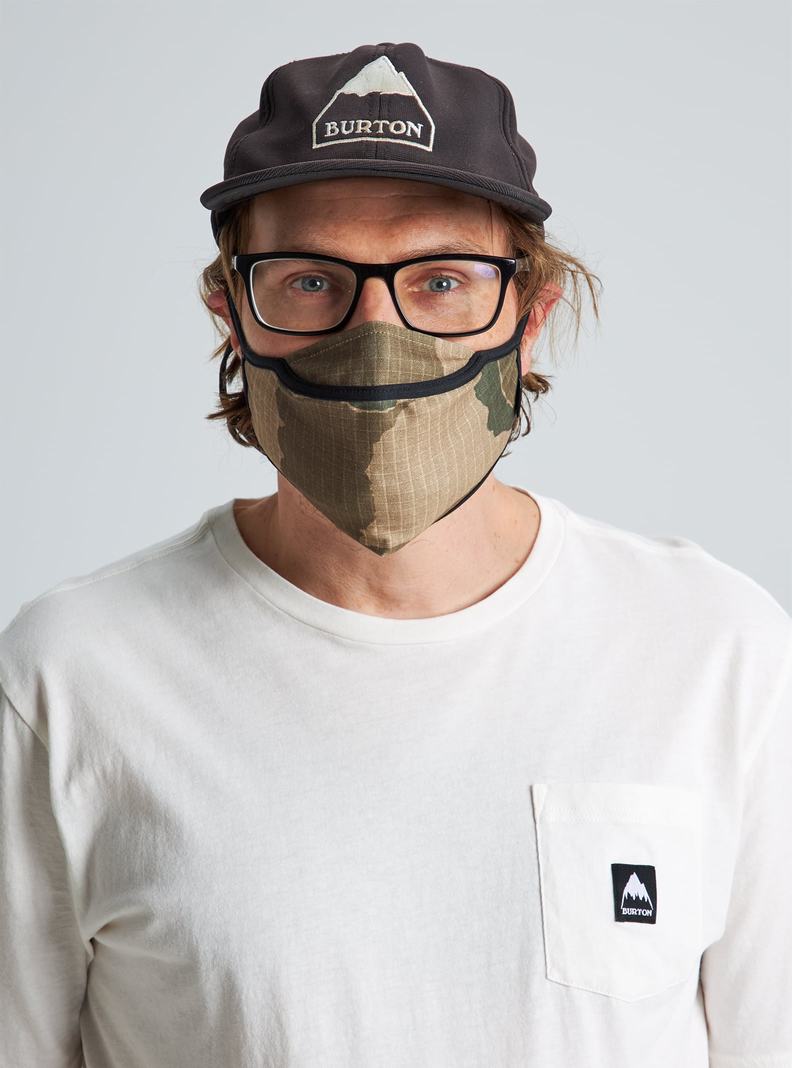 Beige / Camo Burton Wicking Men's Facemasks | AJOXDH265