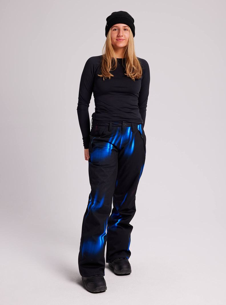 Black / Blue Burton Society Women's Ski Pants | IBQZJP740