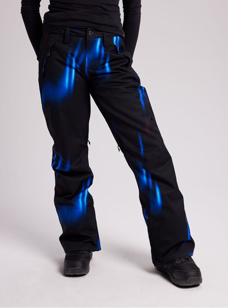 Black / Blue Burton Society Women's Ski Pants | IBQZJP740