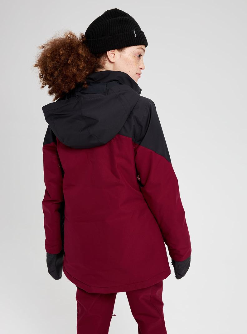 Black / Burgundy Burton Lelah Women's Ski Jackets | RVGEMO632