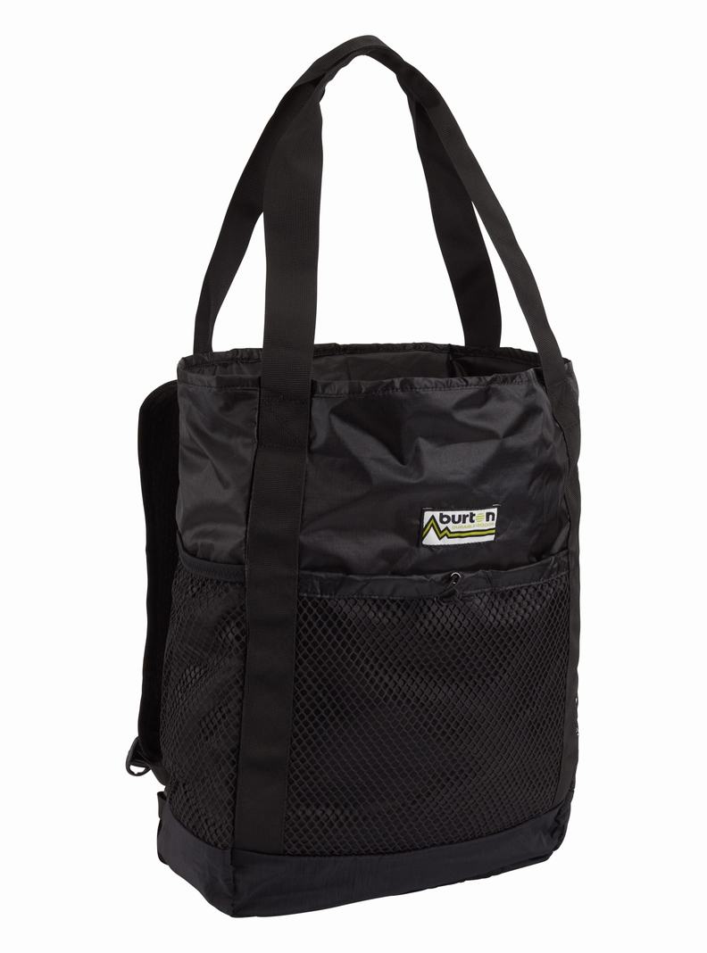 Black Burton 24L Packable Tote Unisex Backpacks | SGFZWV806