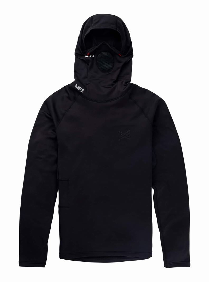 Black Burton Anon MFI® Power Dry® Long Sleeve Balaclava Men\'s Hoodies | DCGLWQ453