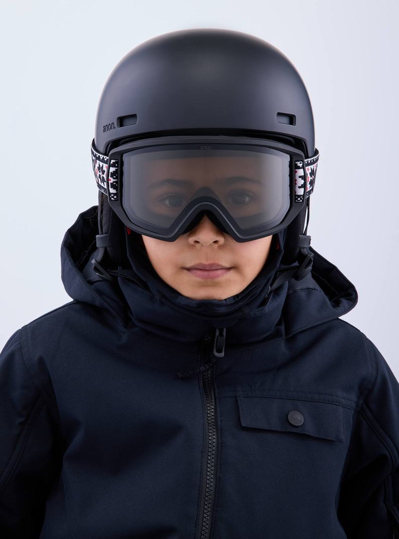 Black Burton Anon Relapse Jr. Goggles + MFI® Face Mask Kids' Ski Goggles | YWFJAU184