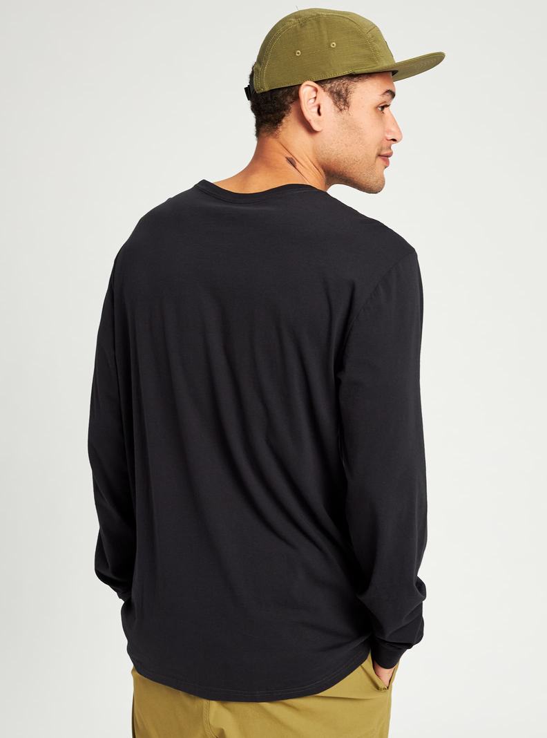 Black Burton BRTN Long Sleeve Men's T-Shirts | NVXFQE910