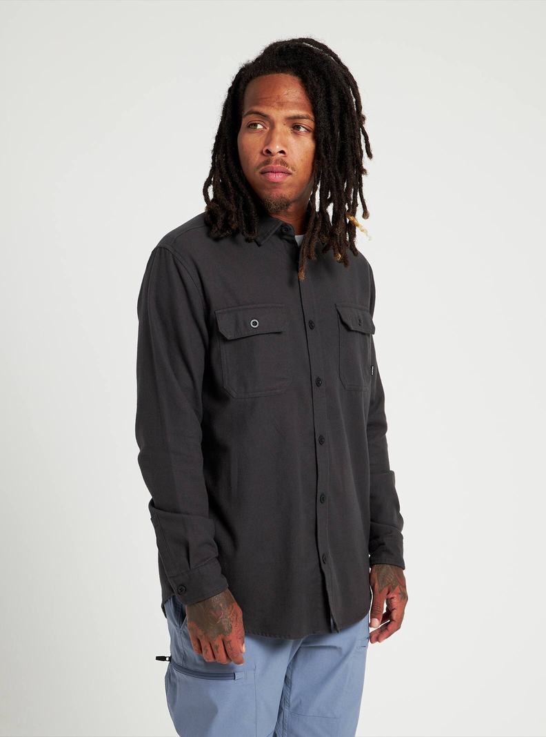 Black Burton Brighton Flannel Men's Shirts | QCGLRA562