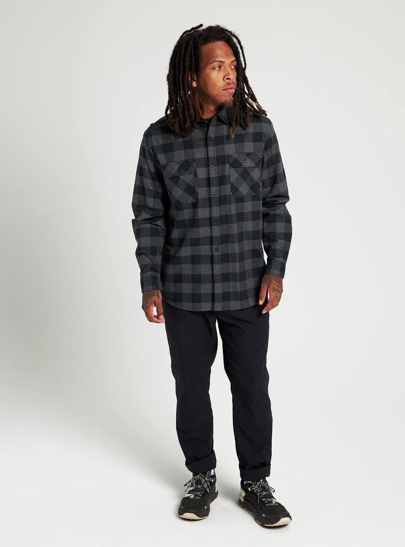 Black Burton Brighton Flannel Men's Shirts | YWLFXU017