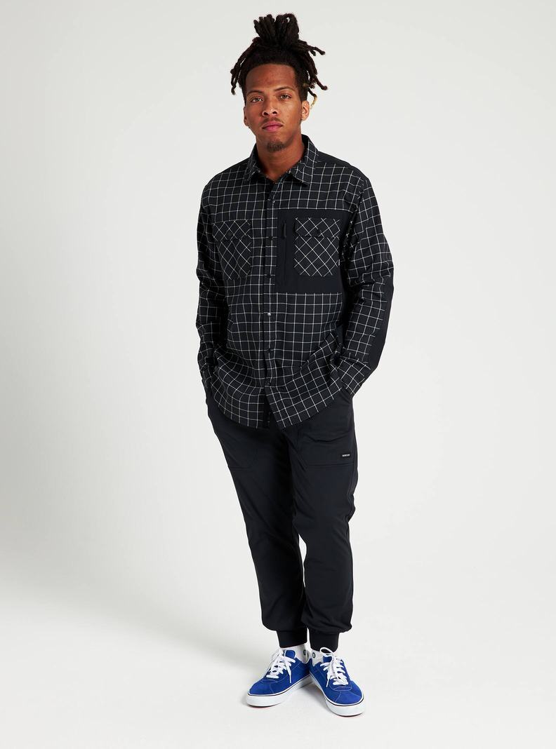 Black Burton Brighton Performance Flannel Men's Shirts | KNACWR845